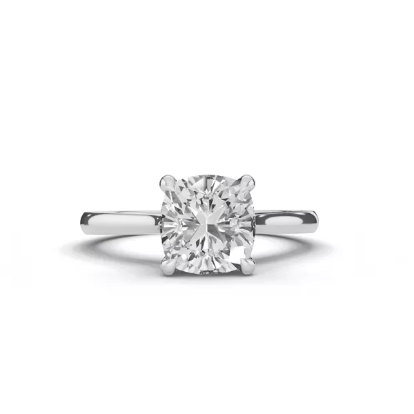 Tradition Cathedral Solitaire Engagement Ring (1.8mm) With 1.6 Carat Cushion Diamond