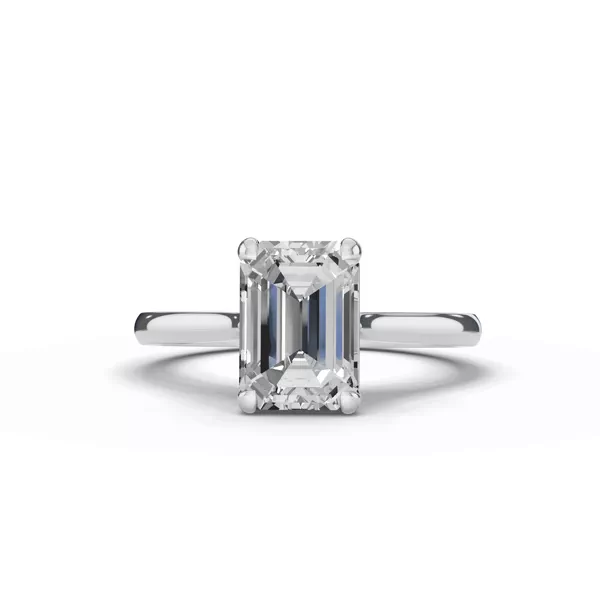Tradition Cathedral Solitaire Engagement Ring (1.8mm) With 1.01 Carat Emerald Diamond