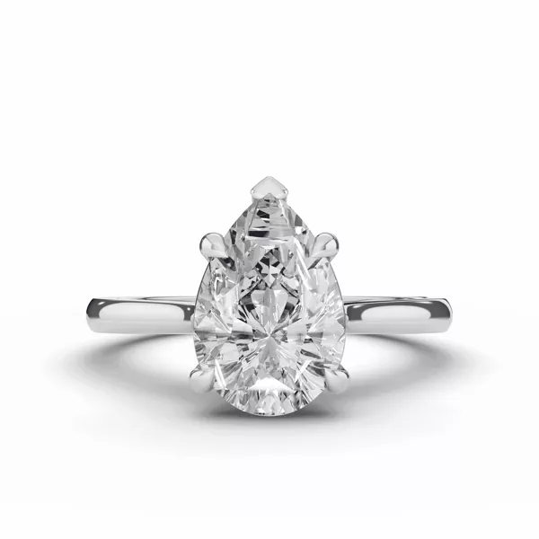 Tradition Cathedral Solitaire Engagement Ring (1.8mm) With 1.04 Carat Pear Diamond