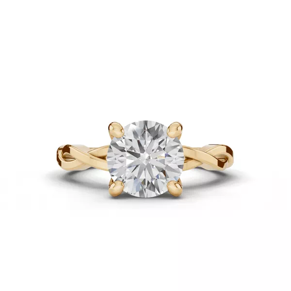 Voluta Twist Solitaire Ring