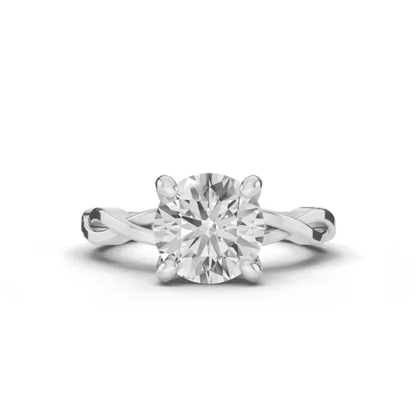 Voluta Twist Solitaire Ring