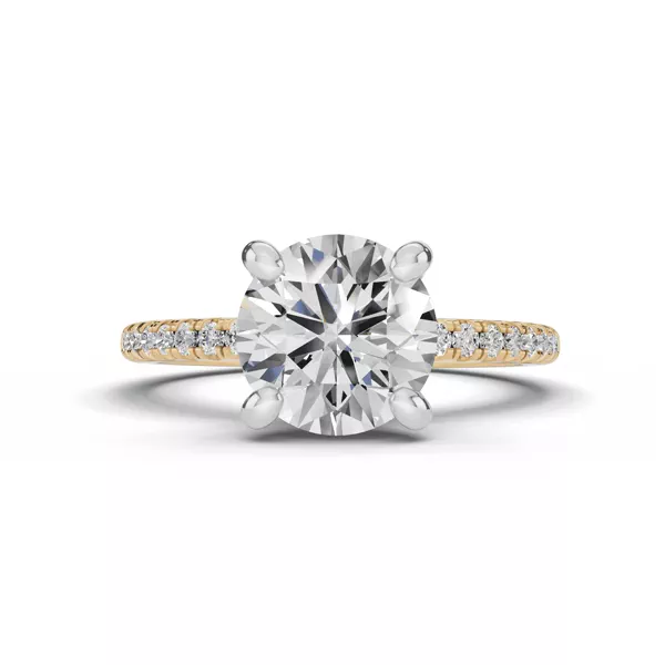 Signature Hearts & Arrows Pavé Engagement Ring (.15ct tw.)
