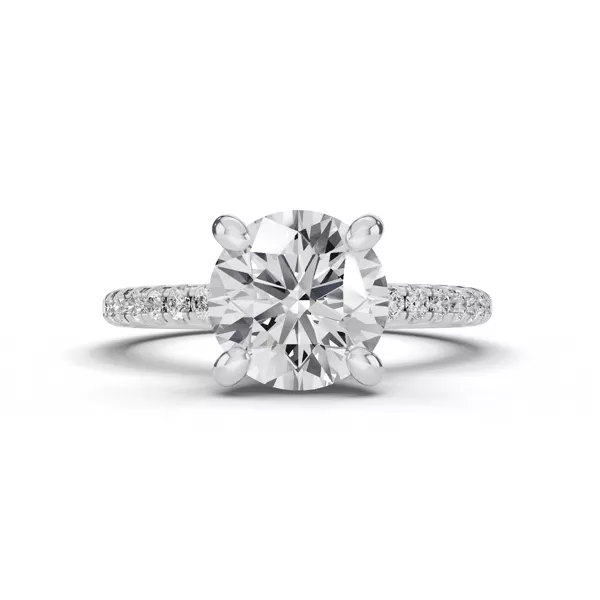 Signature Hearts & Arrows Pavé Engagement Ring (1/5ct tw.)