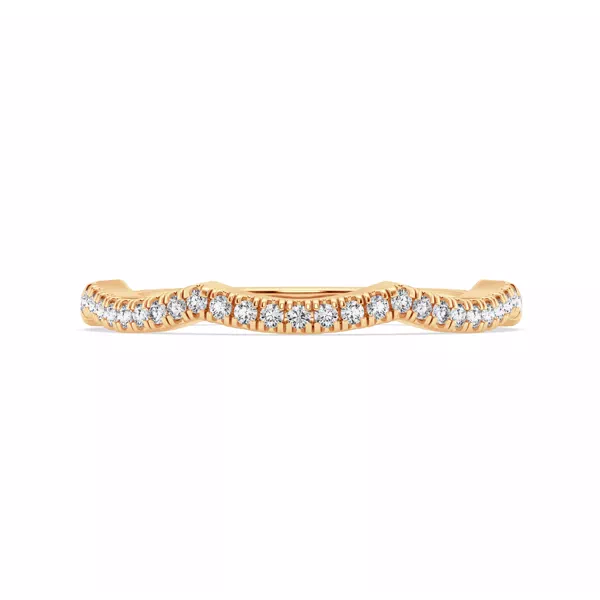 Signature Hearts & Arrows Pavé Spiral Curved Band
