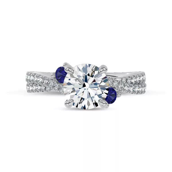 Nocturne Sapphire Lab Engagement Ring by Christian Siriano