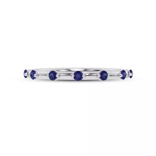Starlight Spaced Blue Sapphire Band