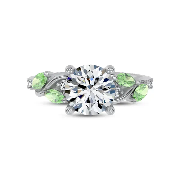 Setting Hayden Curved Vine Tsavorite And Diamond