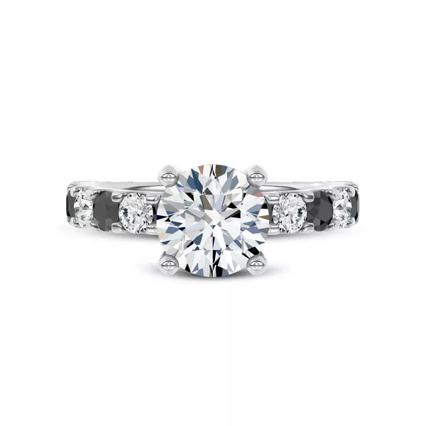 Jules Black & White Lab Engagement Ring (.90 ct. tw.)