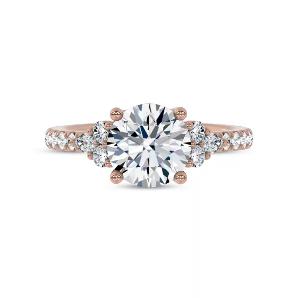 Alexandra Trellis Cluster Pavé Engagement Ring