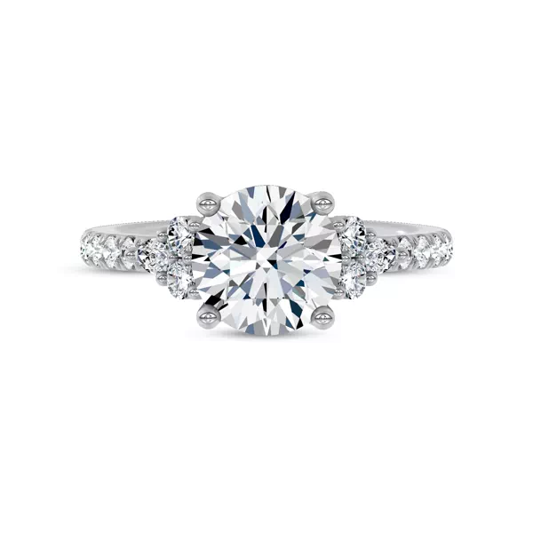 Alexandra Trellis Cluster Pavé Engagement Ring