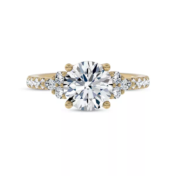 Alexandra Trellis Cluster Pavé Engagement Ring