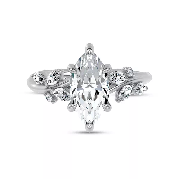 Lea Nature-Inspired Engagement Ring With 1.01 Carat Marquise Diamond