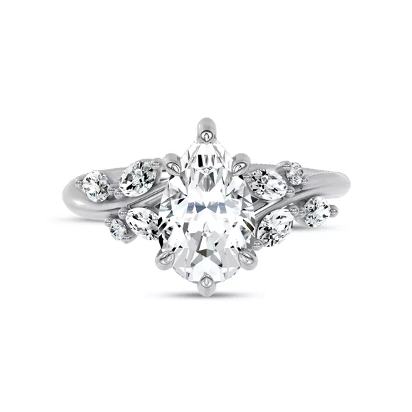 Lea Nature-Inspired Engagement Ring With 1.04 Carat Pear Diamond
