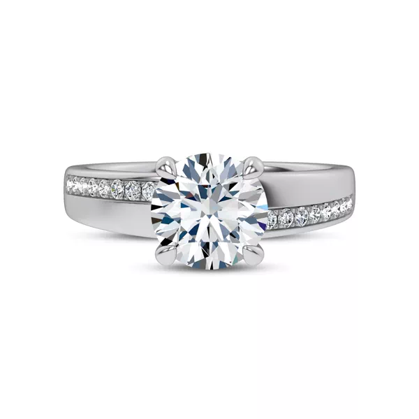 Mirrored Pavé Lab Engagement Ring by Christian Siriano