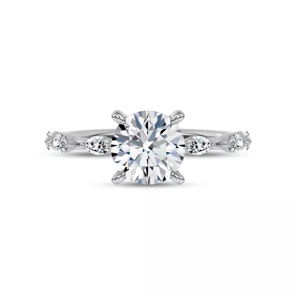 Starlight Spaced Marquise Diamond Engagement Ring