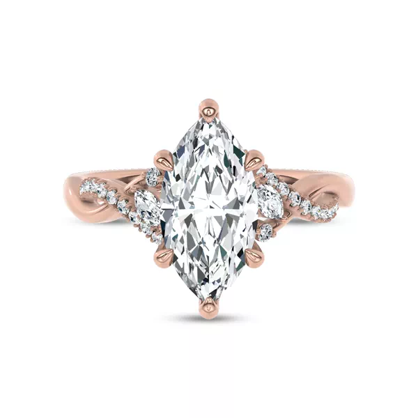 Petal Veil Lab Engagement Ring by Christian Siriano