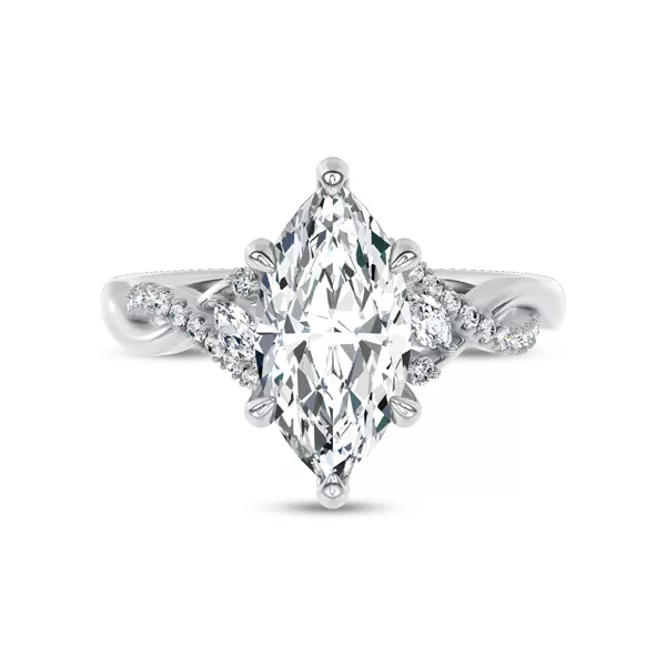 Petal Veil Lab Engagement Ring by Christian Siriano