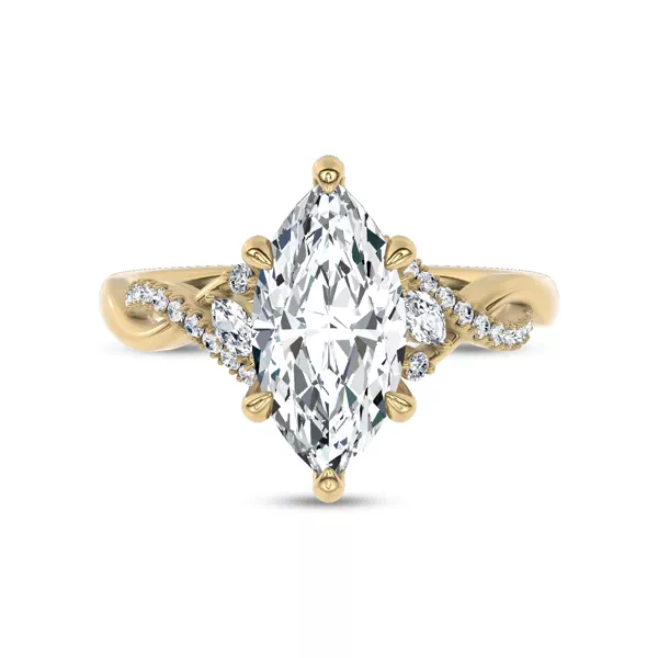 Petal Veil Lab Engagement Ring by Christian Siriano