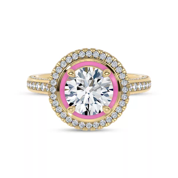 Rosavé Couture Halo Lab Engagement Ring by Christian Siriano
