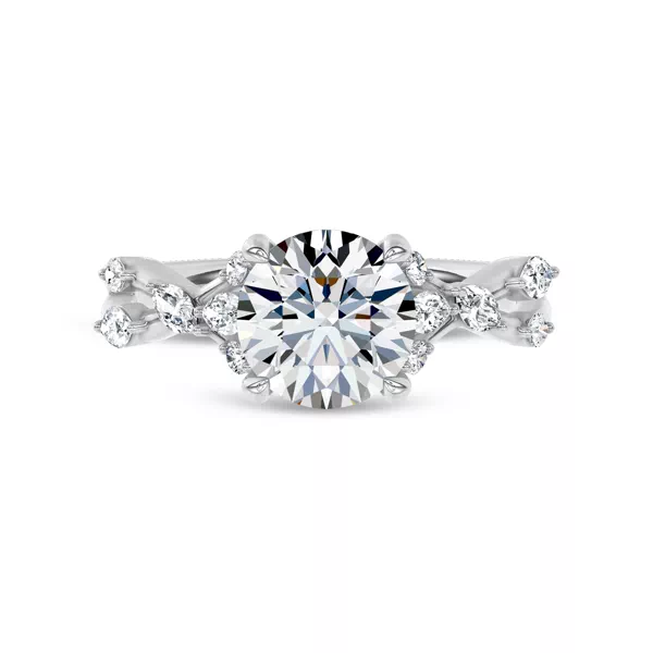 Jardin Valentina Mixed Shape Lab Engagement Ring by Christian Siriano