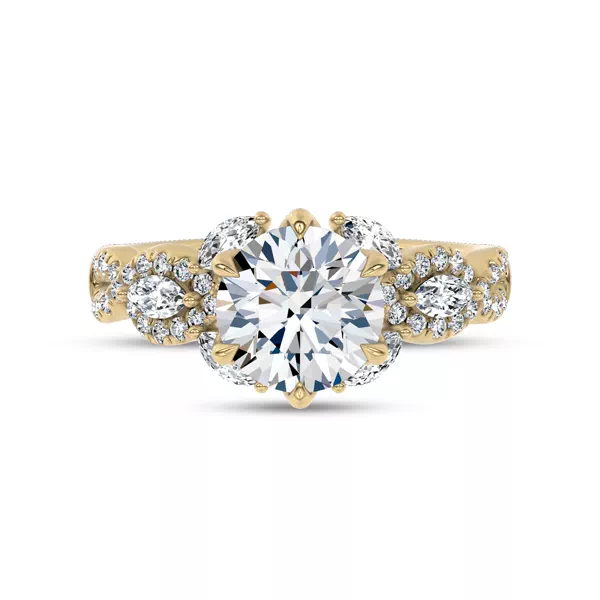 Valora Pavé Vine Engagement Ring by Christian Siriano
