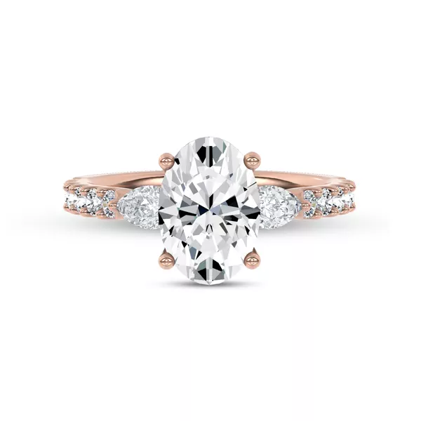 Perelle Pear Pavé Engagement Ring