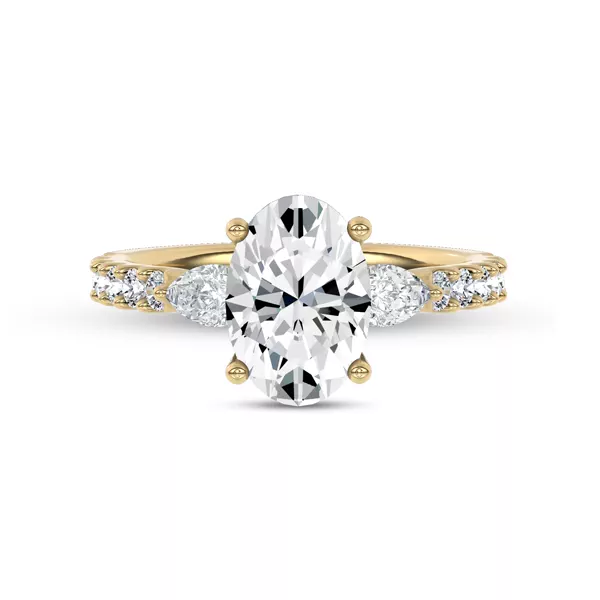 Perelle Pear Pavé Engagement Ring