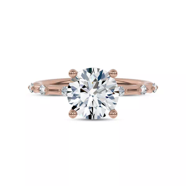 Starlight Spaced Hidden Halo Engagement Ring