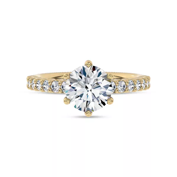 Sculpted Light Lab Engagement Ring by Christian Siriano