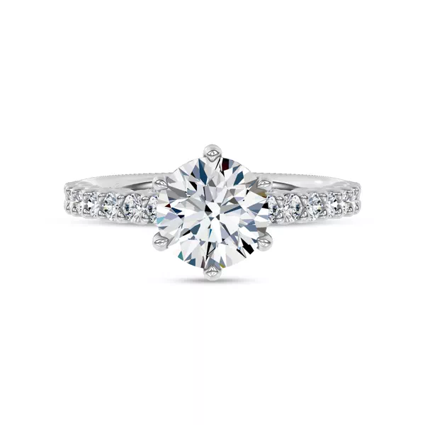 Sculpted Light Lab Engagement Ring by Christian Siriano