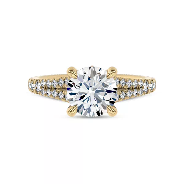 Lumea Split Shank Pavé Lab Engagement Ring by Christian Siriano