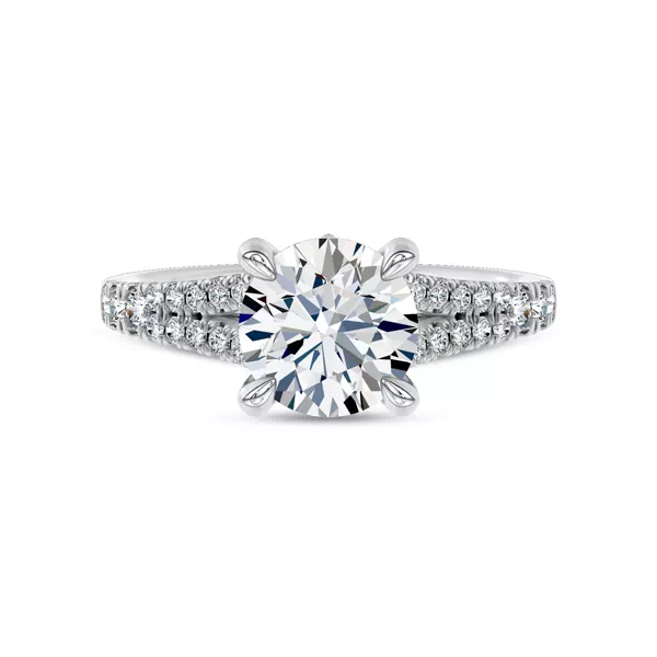 Lumea Split Shank Pavé Lab Engagement Ring by Christian Siriano