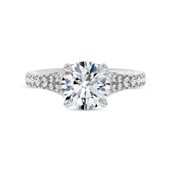 Classic Cutaway Lab Pavé Engagement Ring by Christian Siriano