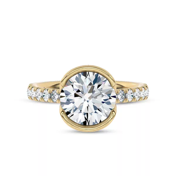 Duet Bezel Engagement Ring by Christian Siriano