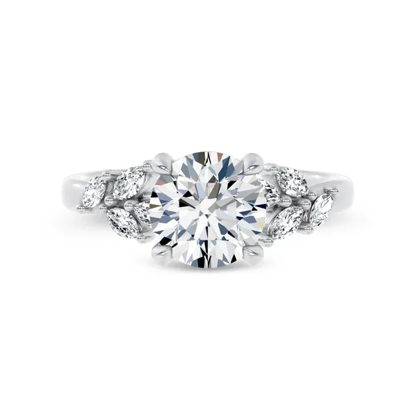 Seravine Leaf Accent Lab Ring