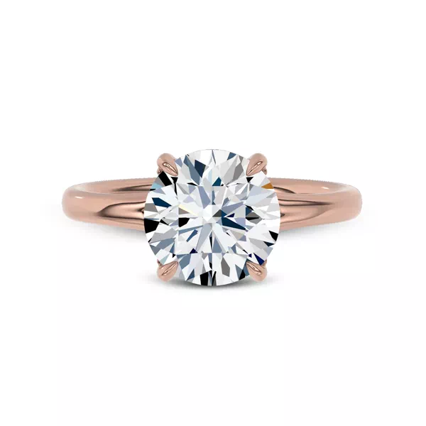 Marcelle Lab Diamond Accent Hidden Halo Engagement Ring