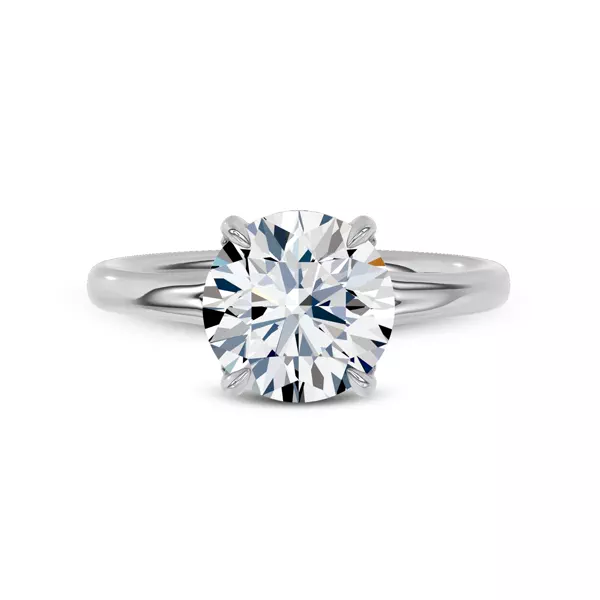 Marcelle Lab Diamond Accent Hidden Halo Engagement Ring