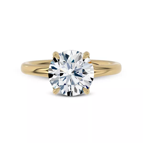 Marcelle Lab Diamond Accent Hidden Halo Engagement Ring