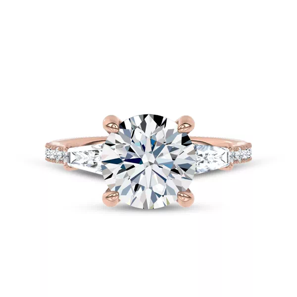 Celestine Tapered Baguette Lab Engagement Ring by Christian Siriano