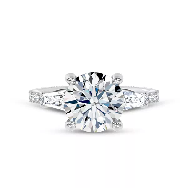 Celestine Tapered Baguette Lab Engagement Ring by Christian Siriano