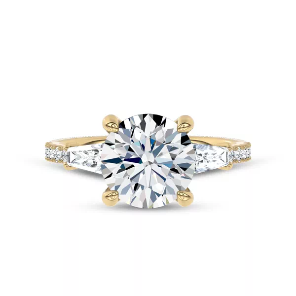 Celestine Tapered Baguette Lab Engagement Ring by Christian Siriano