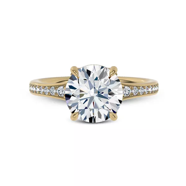 Marcelle Lab Diamond Accent Pavé Engagement Ring