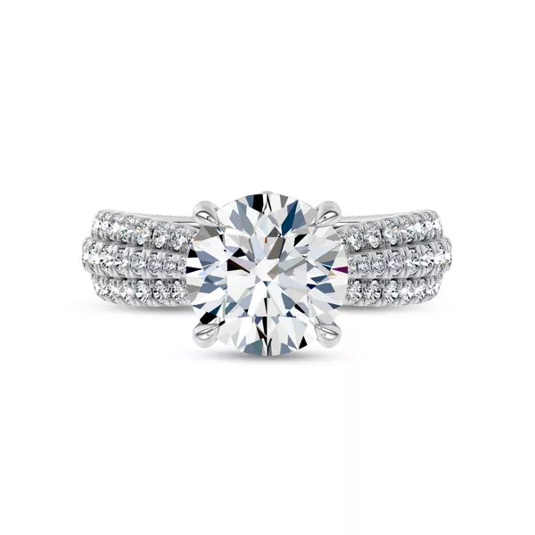 Serenade Petal Pavé Lab Engagement Ring by Christian Siriano