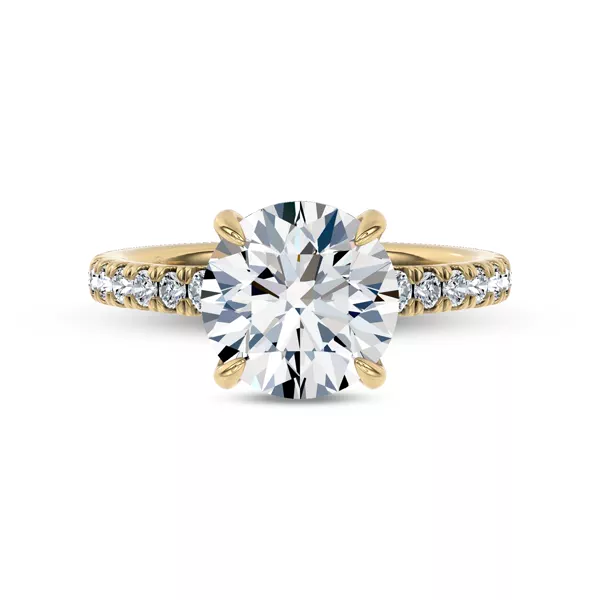 Gilded Glow Pavé Lab Engagement Ring by Christian Siriano