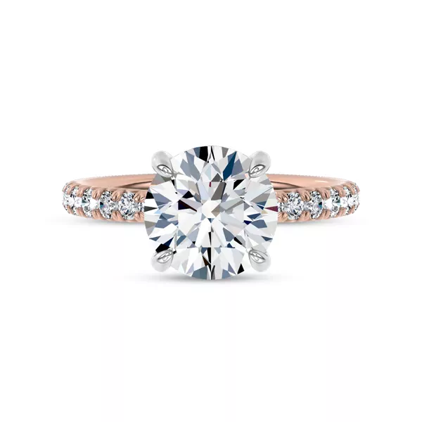 Sculpted C-Prong Pavé Lab Ring by Christian Siriano
