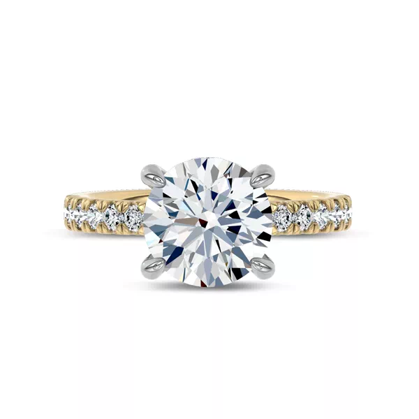 Moonlit Veil Pavé Lab Engagement Ring by Christian Siriano