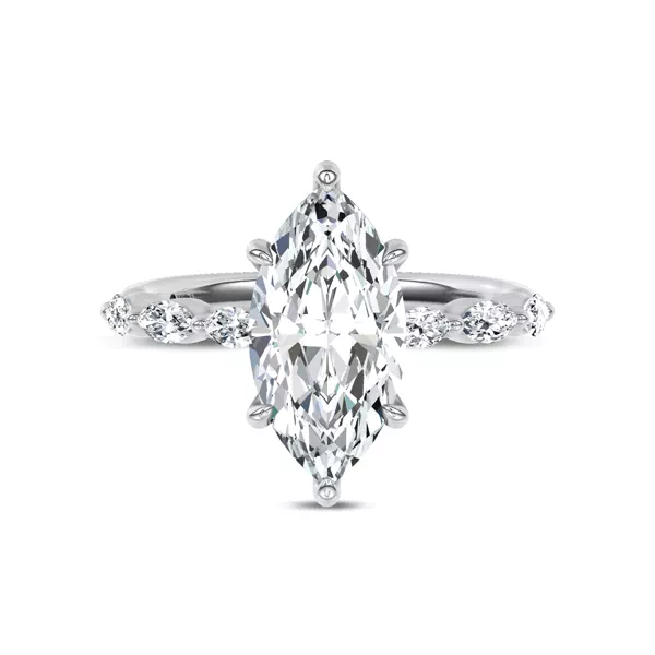 Virelia Lab Engagement Ring by Christian Siriano With 1.01 Carat Marquise Diamond