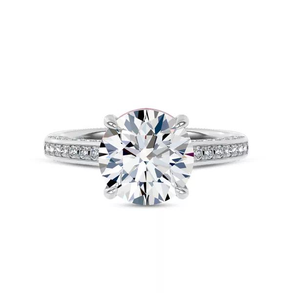 Colvivre Pink Hidden Halo Lab Engagement Ring by Christian Siriano