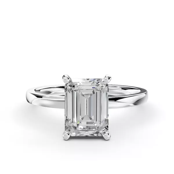 Linda Comfort-Fit Engagement Ring (1.5mm) With 1.19 Carat Emerald Diamond