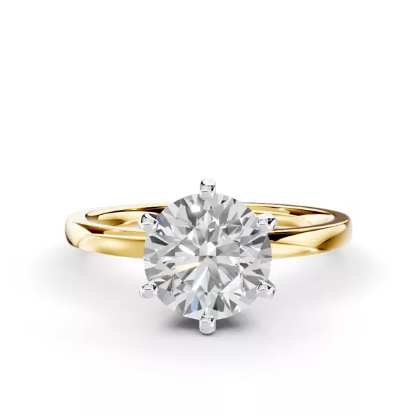 Boda Six-Prong Comfort-Fit Engagement Ring (1.5mm)